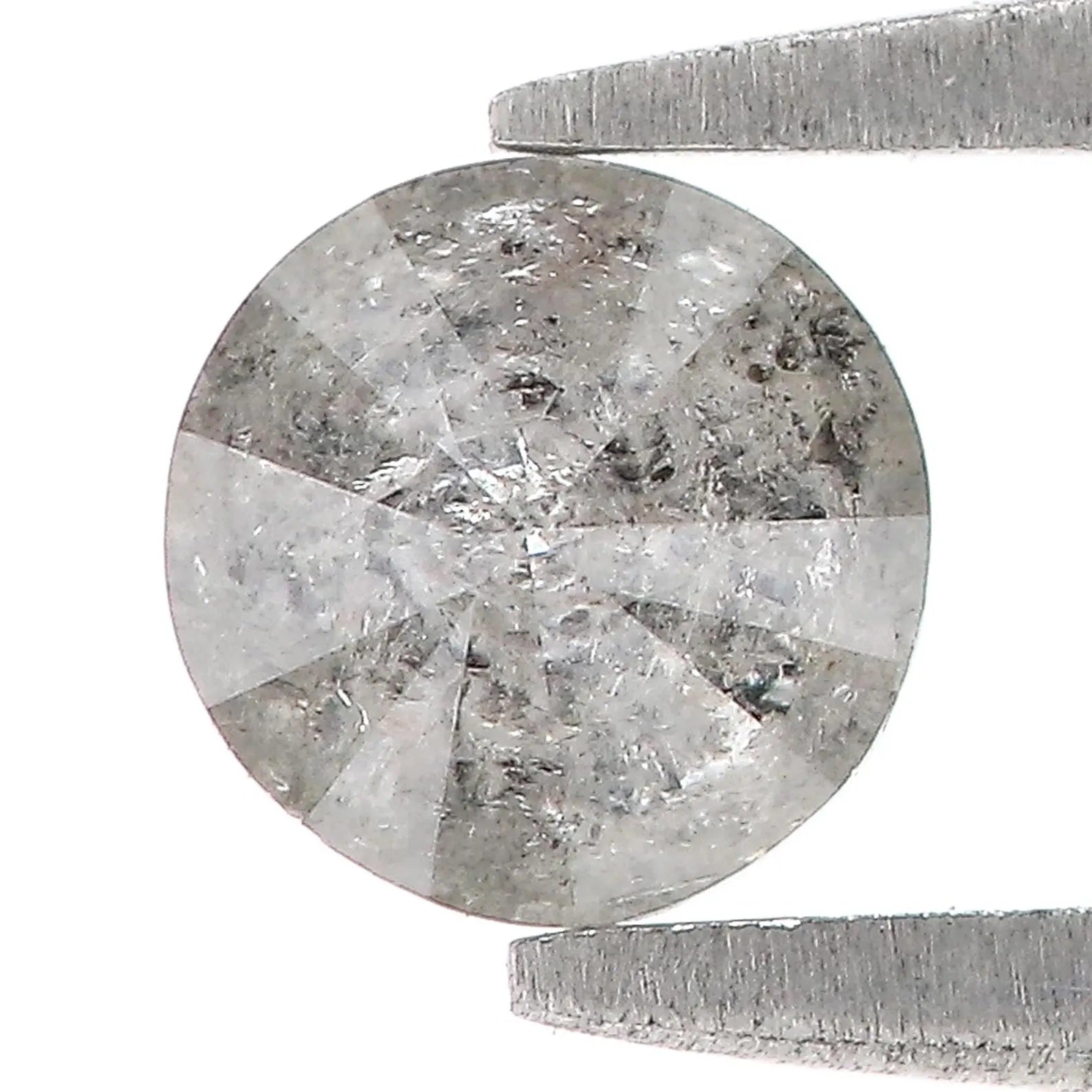 0.61 Ct Natural Loose Round Shape Diamond Salt And Pepper Round Diamond 5.15 MM Natural Diamond Gray Color Round Brilliant Cut Diamond NQ897