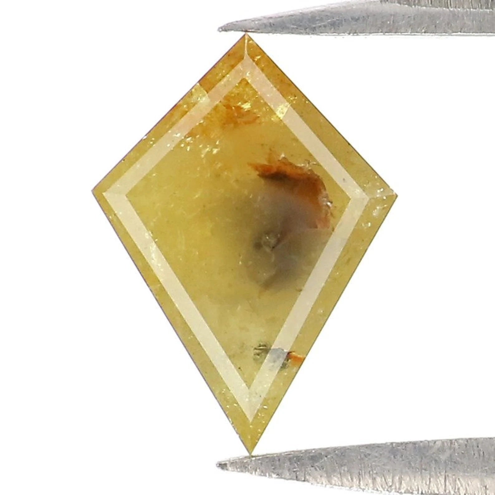 0.55 Ct Natural Loose Kite Shape Diamond Yellow Color Kite Cut Diamond 7.90 MM Natural Diamond Yellow Color Kite Rose Cut Diamond NQ2082