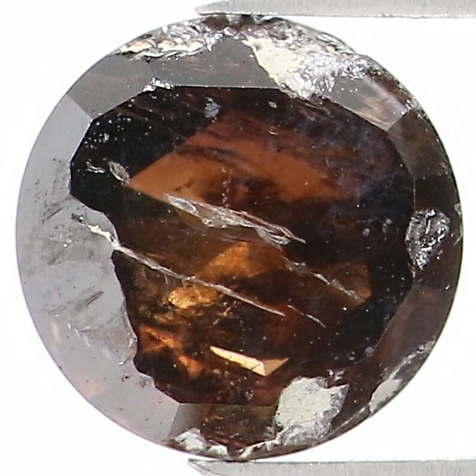 0.86 CT Natural Loose Round Shape Diamond Brown Color Round Cut Diamond 5.30 MM Natural Loose Brown Color Round Rose Cut Diamond NQ1515
