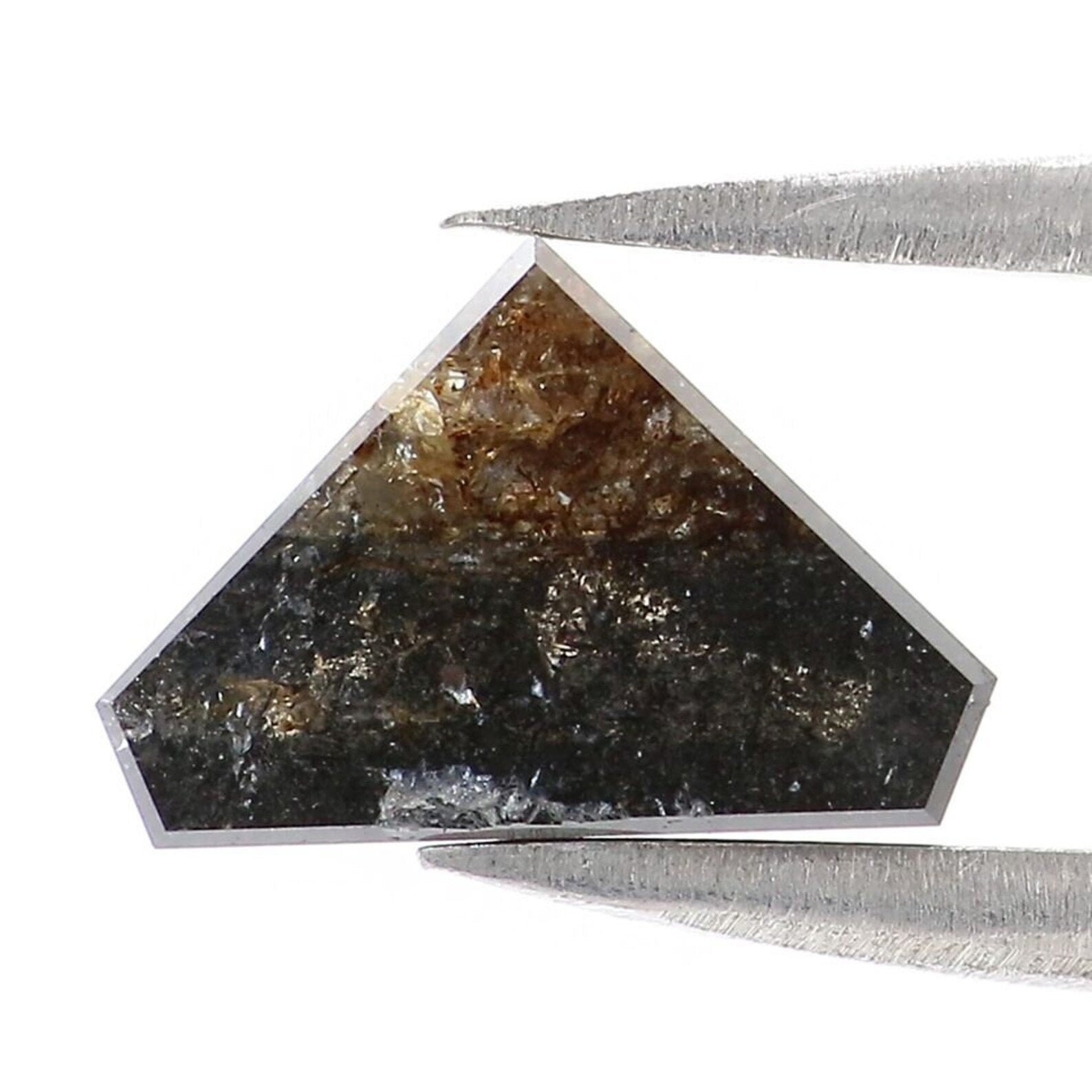 1.18 CT Natural Loose Shield Diamond Brown Color Diamond 6.25 MM Natural Loose Diamond Shield Rose Cut Diamond Shield Shape Diamond QN9124