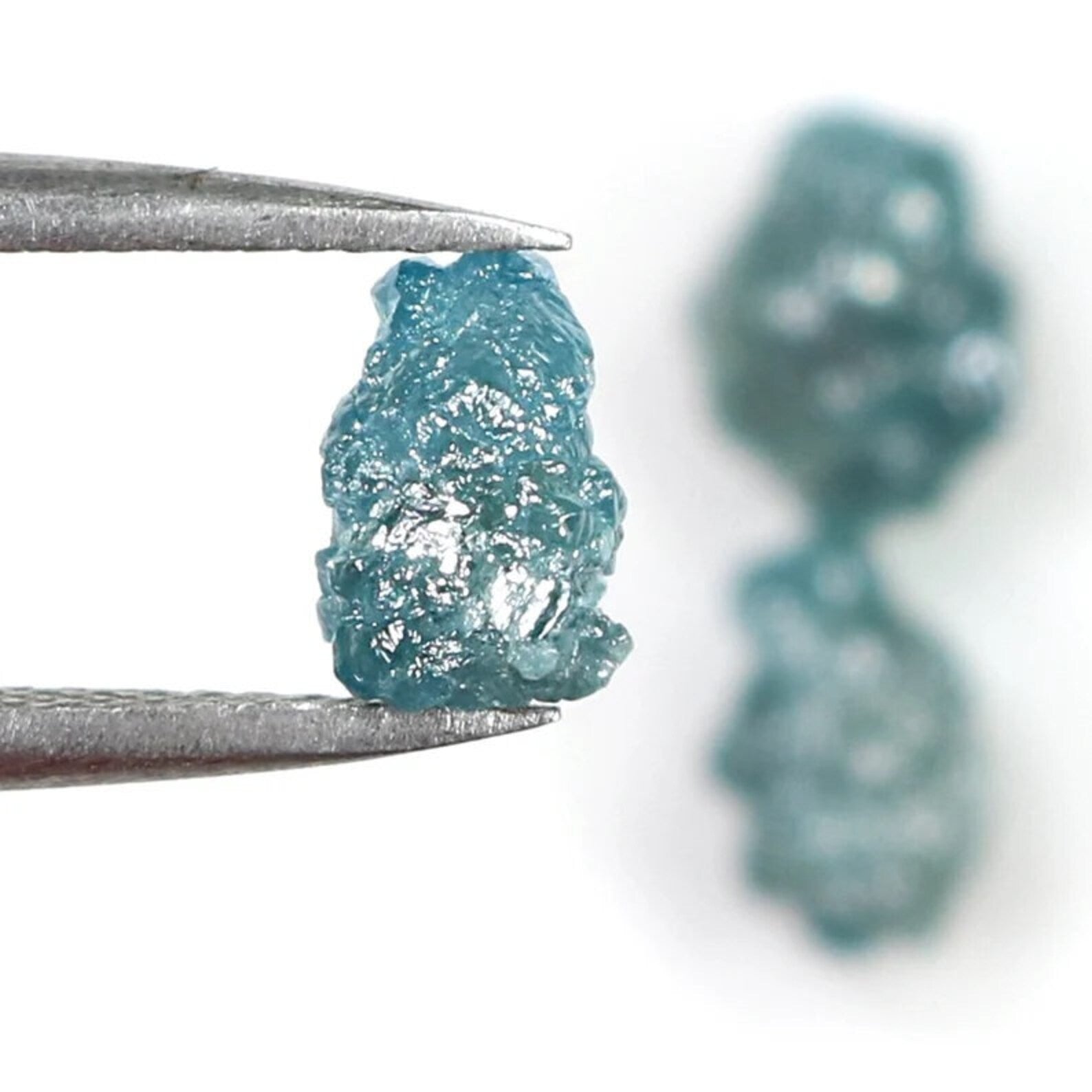 3.73 CT Natural Loose Rough Shape Diamond Blue Color Irregular Cut Diamond 6.70 MM Natural Loose Diamond Rough Shape Uncut Diamond NQ448