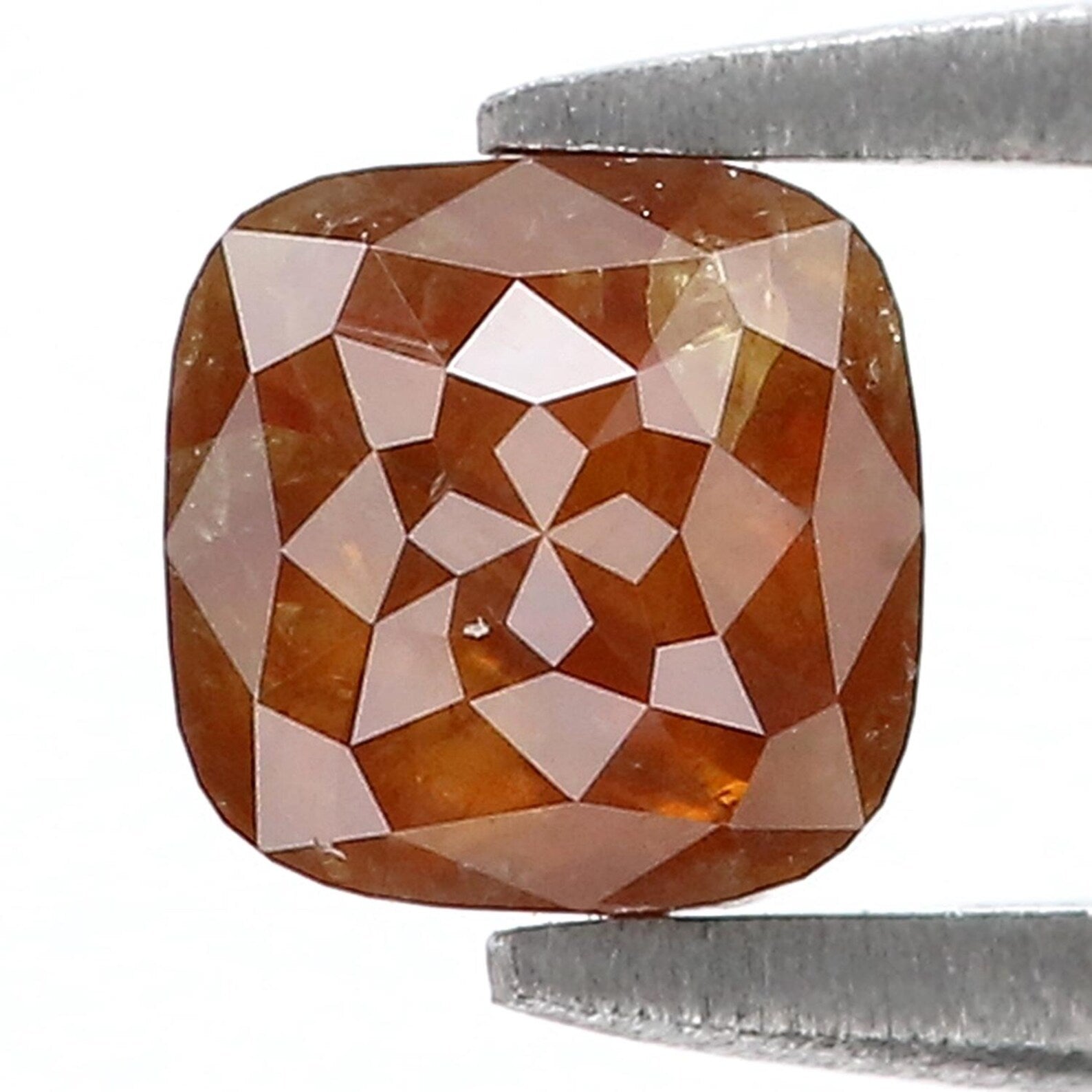 1.27 Ct Natural Loose Cushion Shape Diamond Brown Color Cushion Cut Diamond 5.30 MM Natural Loose Diamond Cushion Rose Cut Diamond QN9211