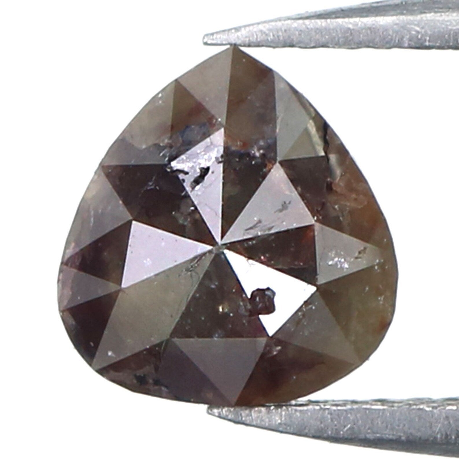 1.73 CT Natural Loose Pear Shape Diamond Brown Color Pear Cut Diamond 7.50 MM Natural Loose Diamond Pear Shape Rose Cut Diamond N8549