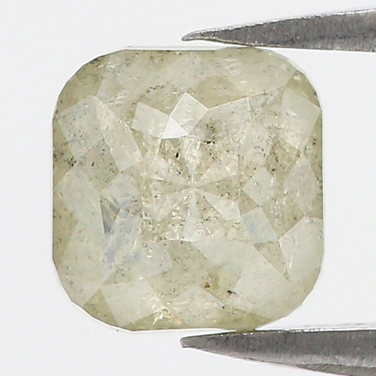 1.35 CT Natural Loose Cushion Diamond Yellow Color Cushion Diamond 6.20 MM Natural Loose Diamond Grey Color Cushion Rose Cut Diamond NQ7868