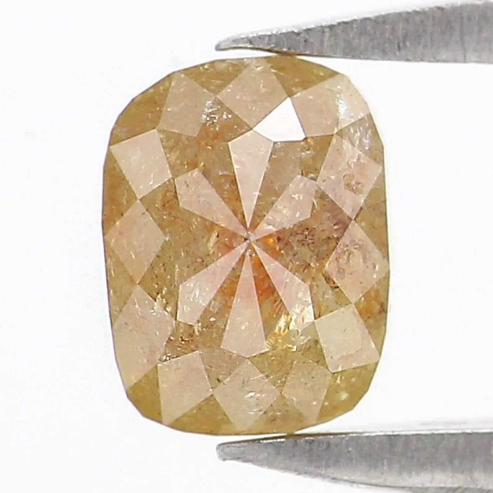 0.55 CT Natural Loose Cushion Shape Diamond Yellow Color Cushion Cut Diamond 4.95 MM Natural Yellow Color Cushion Rose Cut Diamond NQ7687