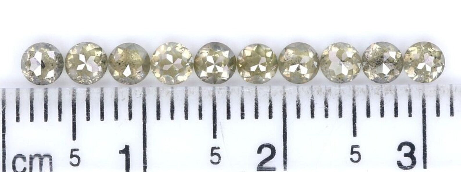 1.43 CT Natural Loose Rose Cut Diamond Grey Green Color Round Diamond 3.00 MM Natural Loose Grey Green Round Rose Cut Shape Diamond NQ409