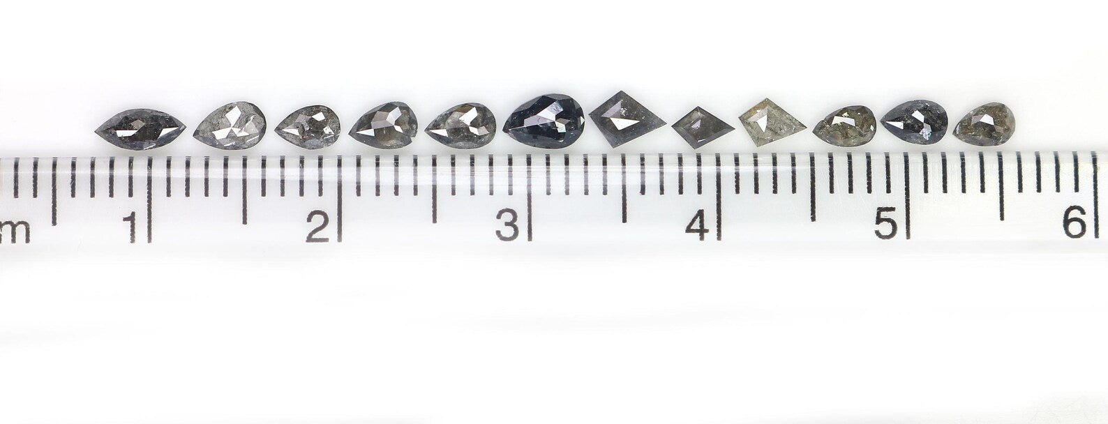 1.10 CT Natural Loose Mix Shape Diamond Salt And Pepper Mix Shape Diamond 3.40 MM Natural Loose Diamond Black Grey Mix Shape Diamond NQ2385
