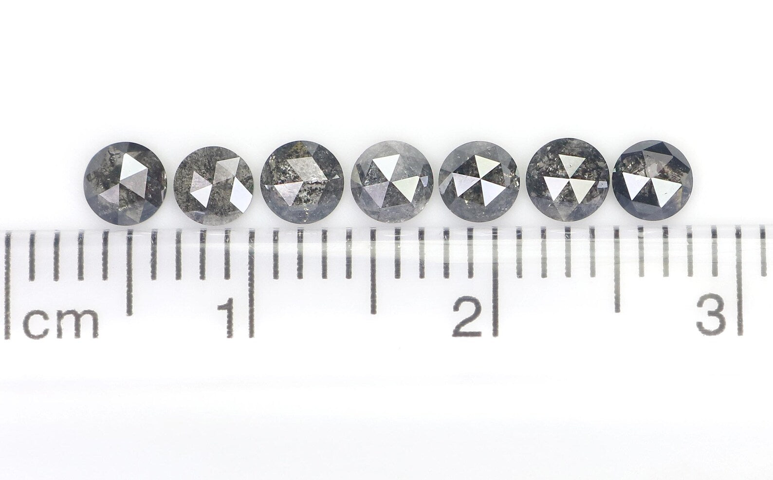 1.03 CT Natural Loose Rose Cut Diamond Salt And Pepper Round Diamond 3.30 MM Natural Loose Black Grey Round Rose Cut Shape Diamond NQ2073