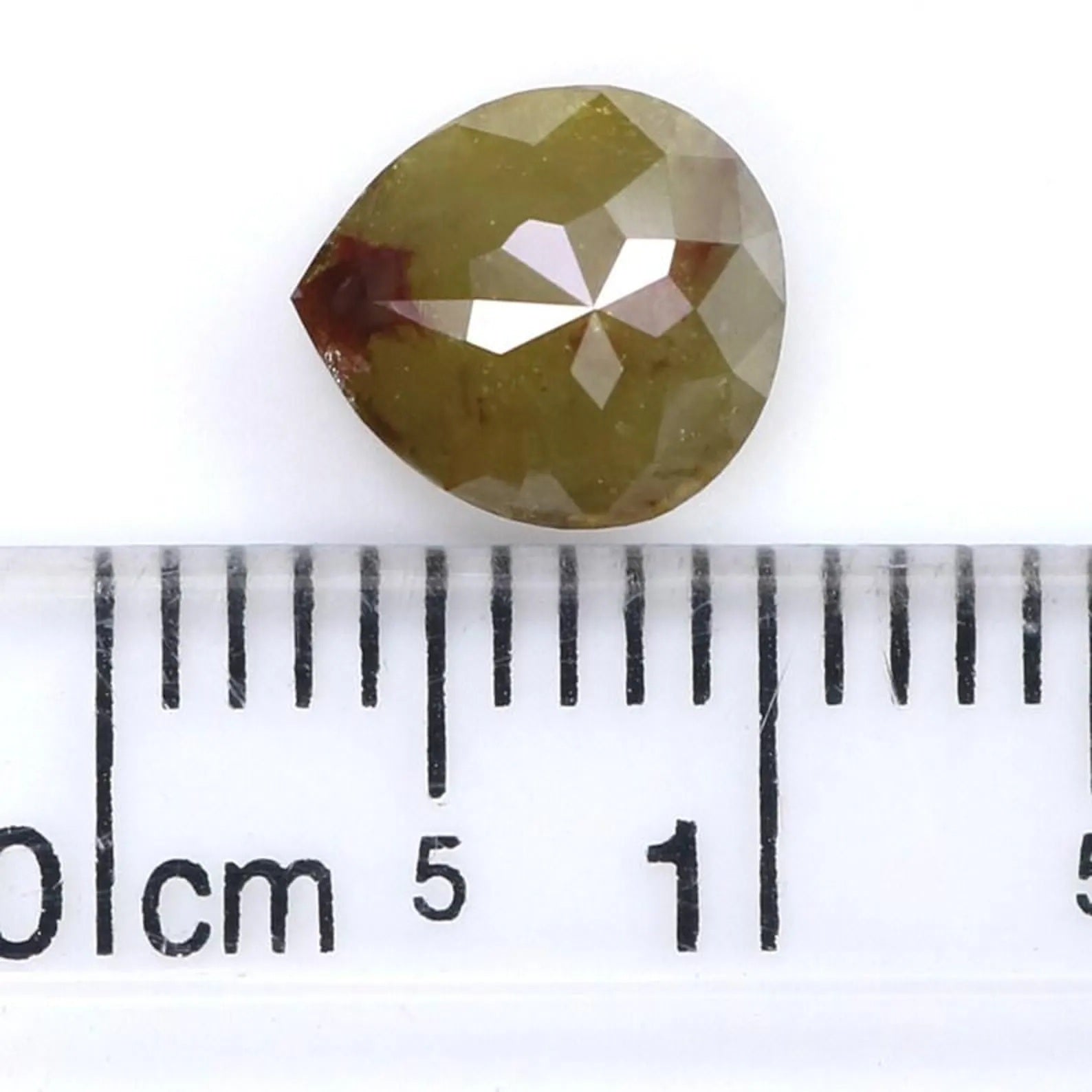 1.56 Ct Natural Loose Pear Shape Diamond Yellow Color Pear Cut Diamond 7.45 MM Natural Loose Diamond Brown Color Pear Rose Cut Diamond NQ207