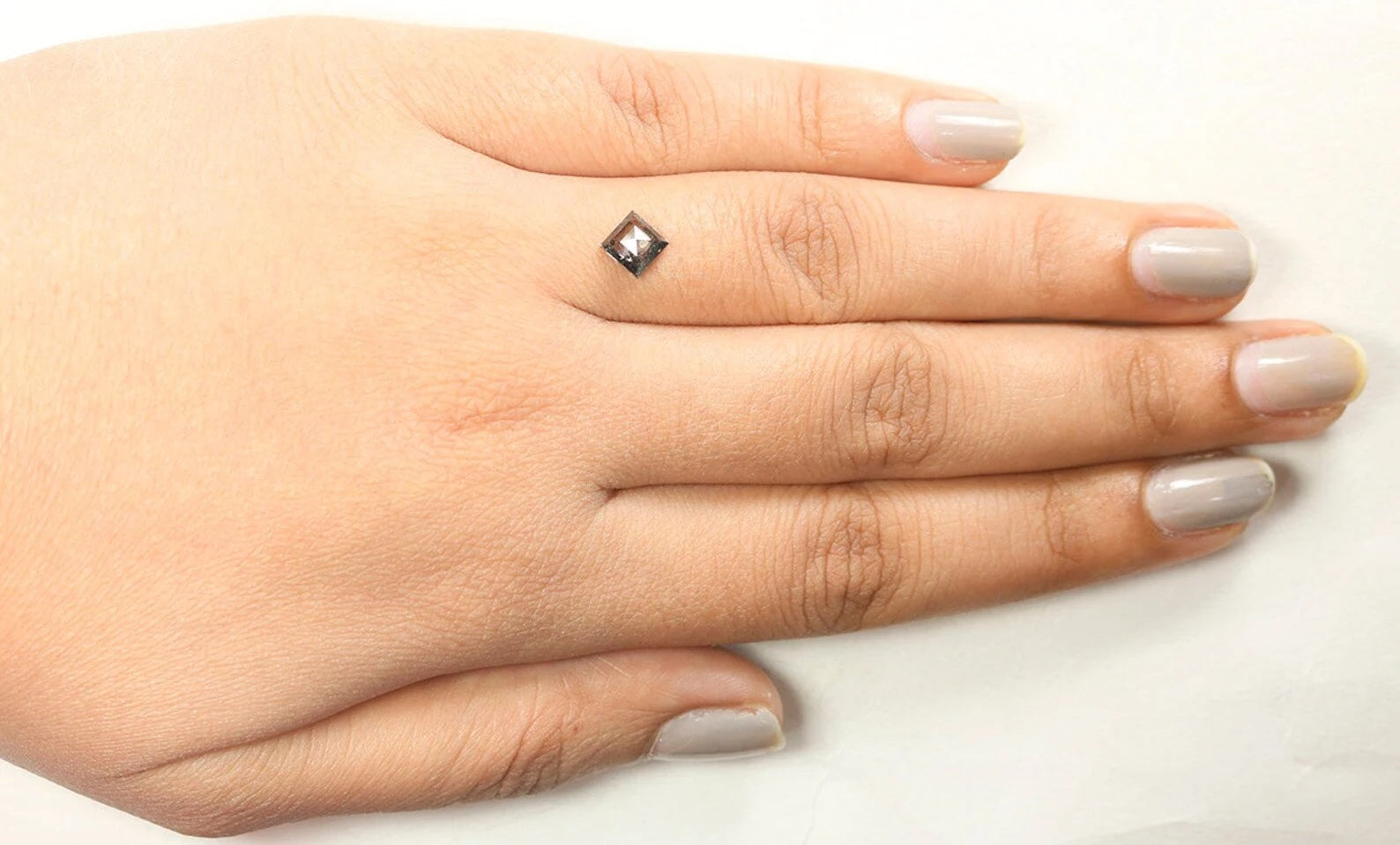 0.70 CT Natural Loose Kite Shape Diamond Salt And Pepper Kite Diamond 7.10 MM Natural Loose Black Grey Color Kite Rose Cut Diamond QN930