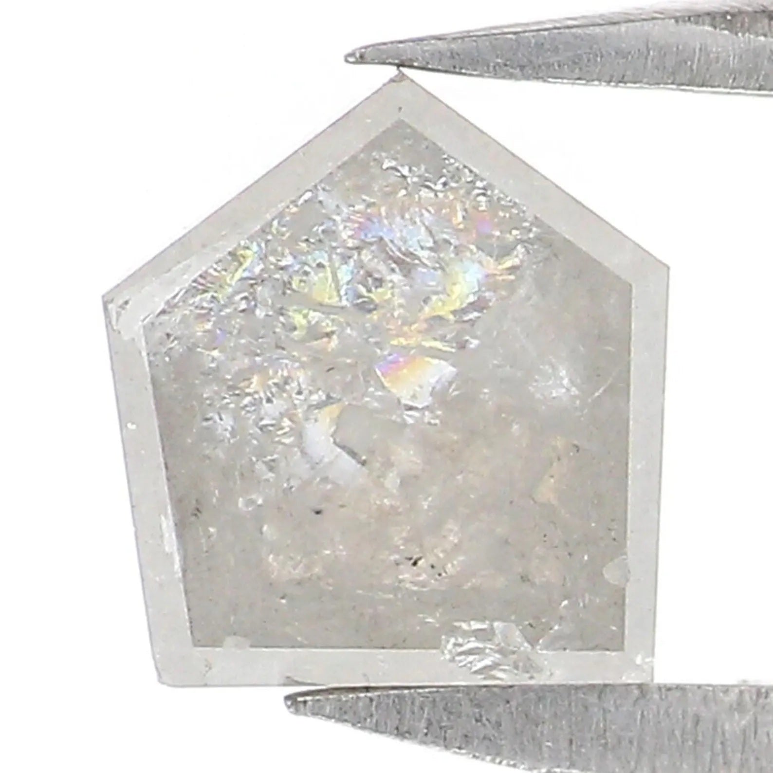 0.60 CT Natural Loose Shield Shape Diamond Grey Color Shield Cut Diamond 5.70 MM Natural Loose Grey Color Shield Rose Cut Diamond NQ8425
