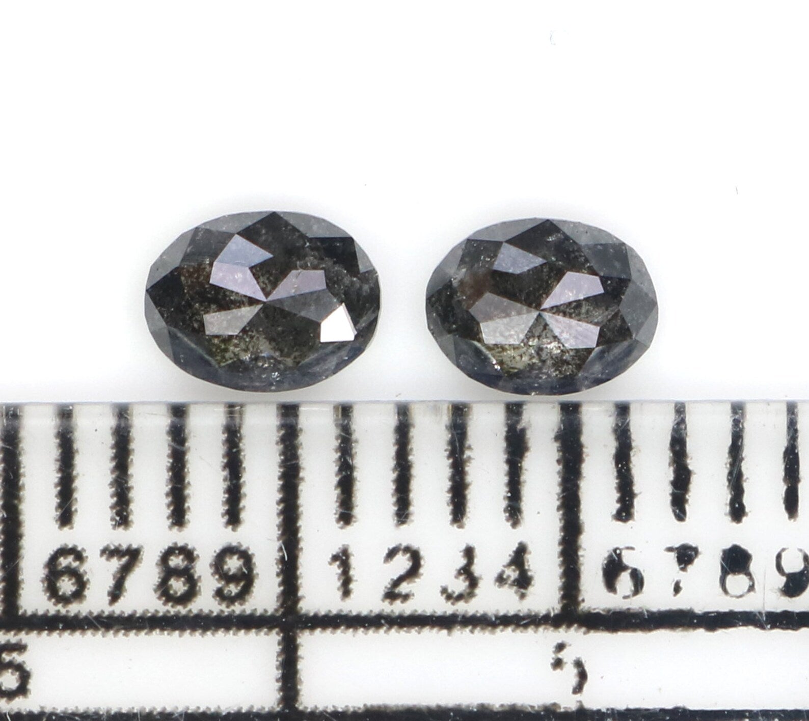 Natural Loose Oval Diamond, Salt And Pepper Oval Diamond, Natural Loose Diamond, Oval Rose Cut Diamond, 0.38 CT Oval Shape Diamond KDN2293