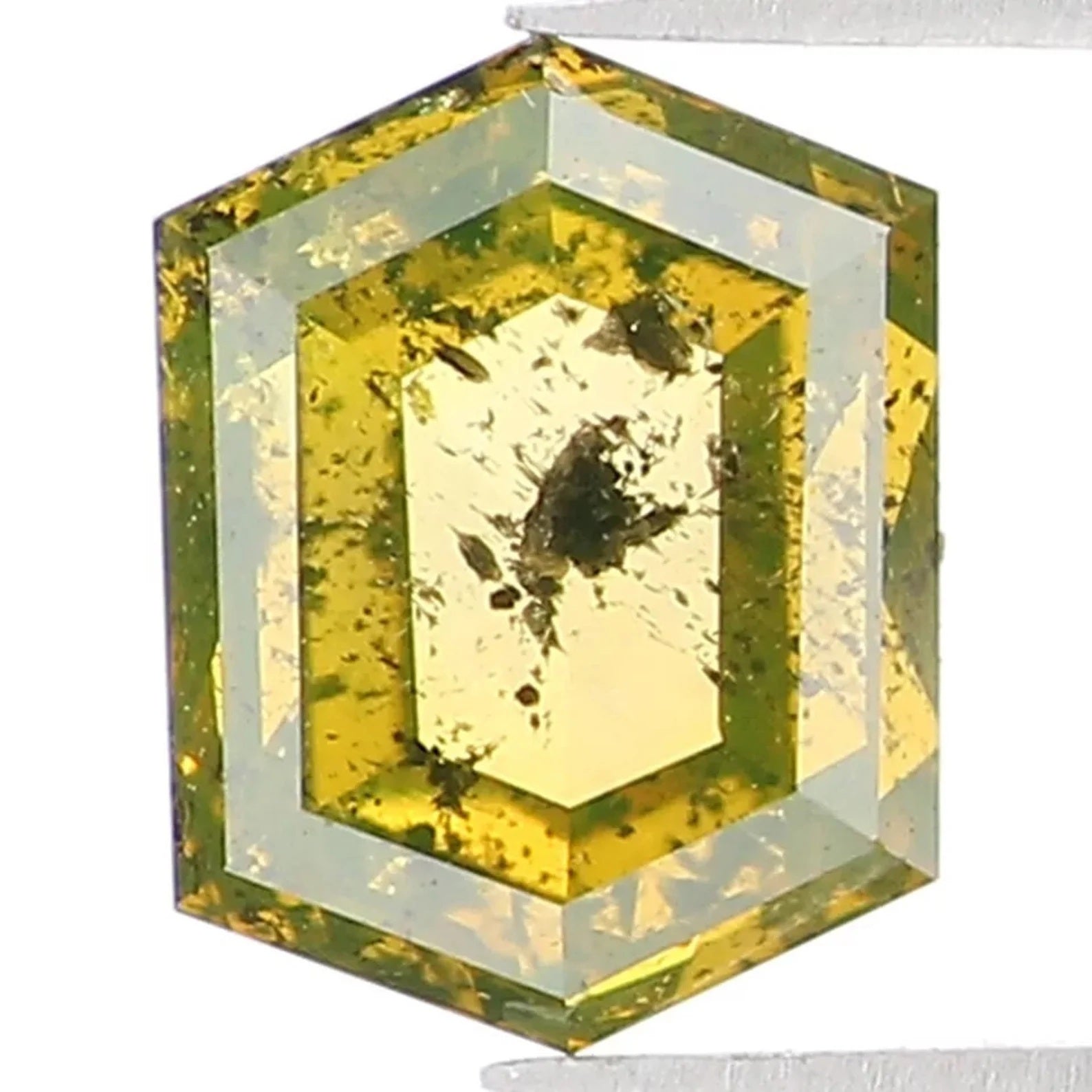 0.42 Ct Natural Loose Hexagon Shape Diamond Green Color Hexagon Cut Diamond 4.90 MM Natural Loose Diamond Hexagon Rose Cut Diamond NQ1487