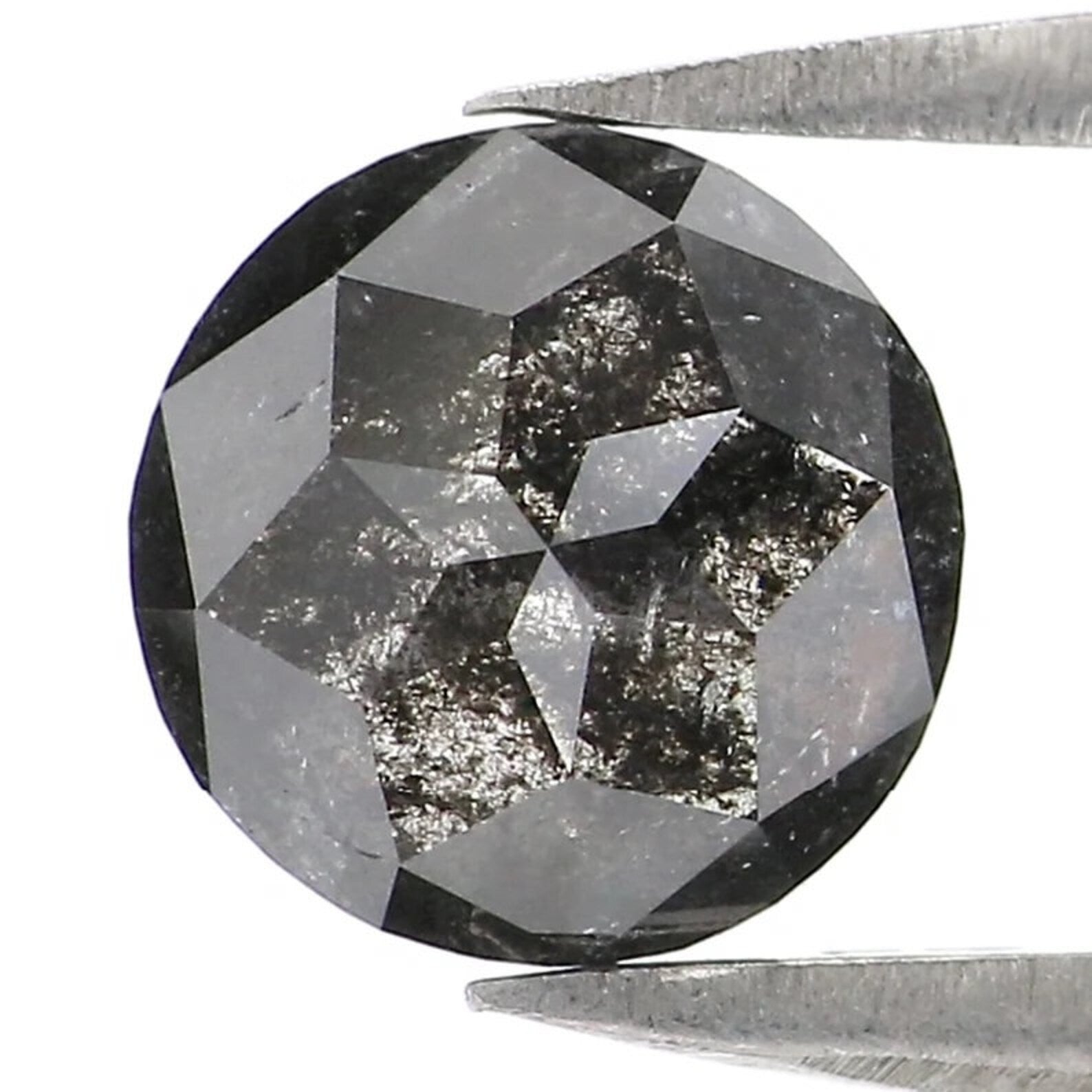 0.92 CT Natural Loose Round Shape Diamond Salt And Pepper Round Shape Diamond 6.40 MM Natural Loose Diamond Round Rose Cut Diamond NQ2470