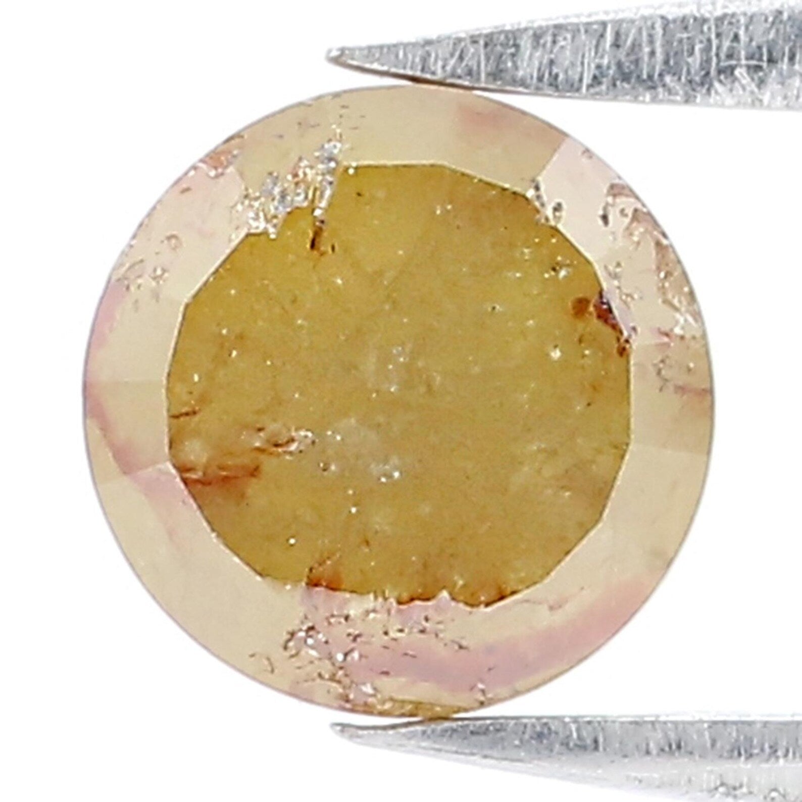 1.54 CT Natural Loose Round Shape Diamond Yellow Color Round Cut Diamond 6.40 MM Natural Loose Green Color Round Rose Cut Diamond NQ7179