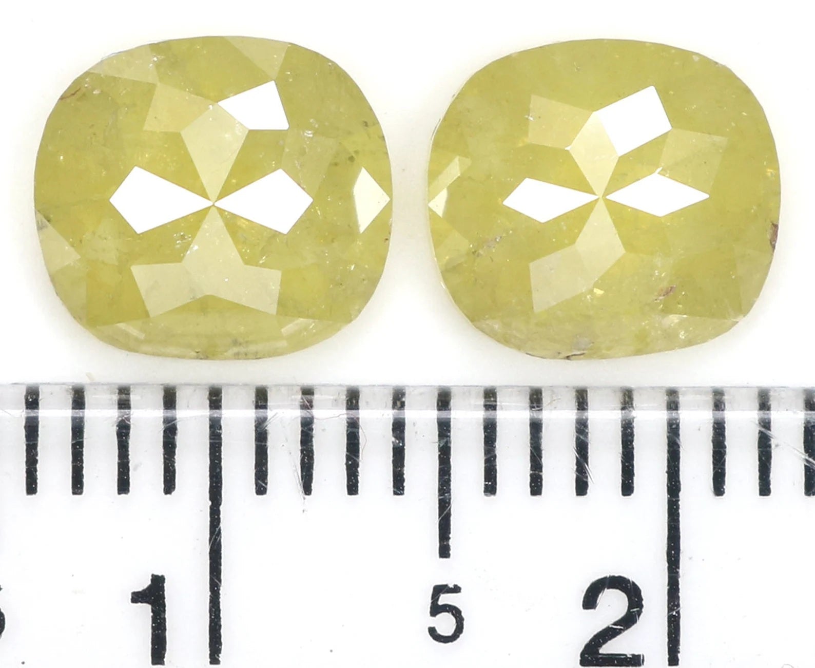 3.01 CT Natural Loose Cushion Pair Diamond Yellow Color Cushion Cut Diamond 7.80 MM Natural Loose Cushion Shape Rose Cut Diamond KDN9872