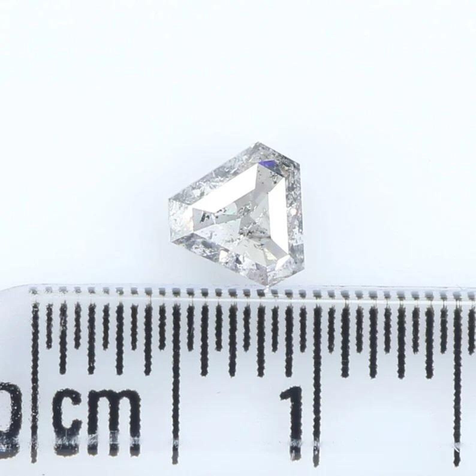 0.55 CT Natural Loose Triangle Shape Diamond Salt And Pepper Triangle Cut Diamond 4.75 MM Natural Black Grey Triangle Rose Cut Diamond NQ252