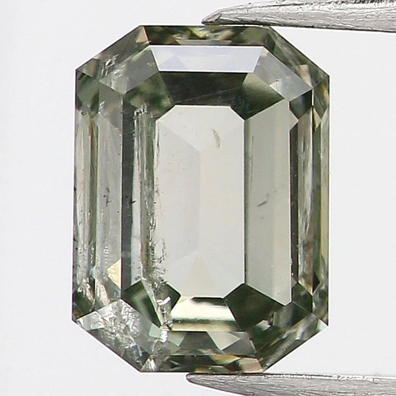 0.36 CT Natural Loose Emerald Shape Diamond Green Color Emerald Shape Diamond 4.60 MM Natural Loose Diamond Green Emerald Cut Diamond QN1168