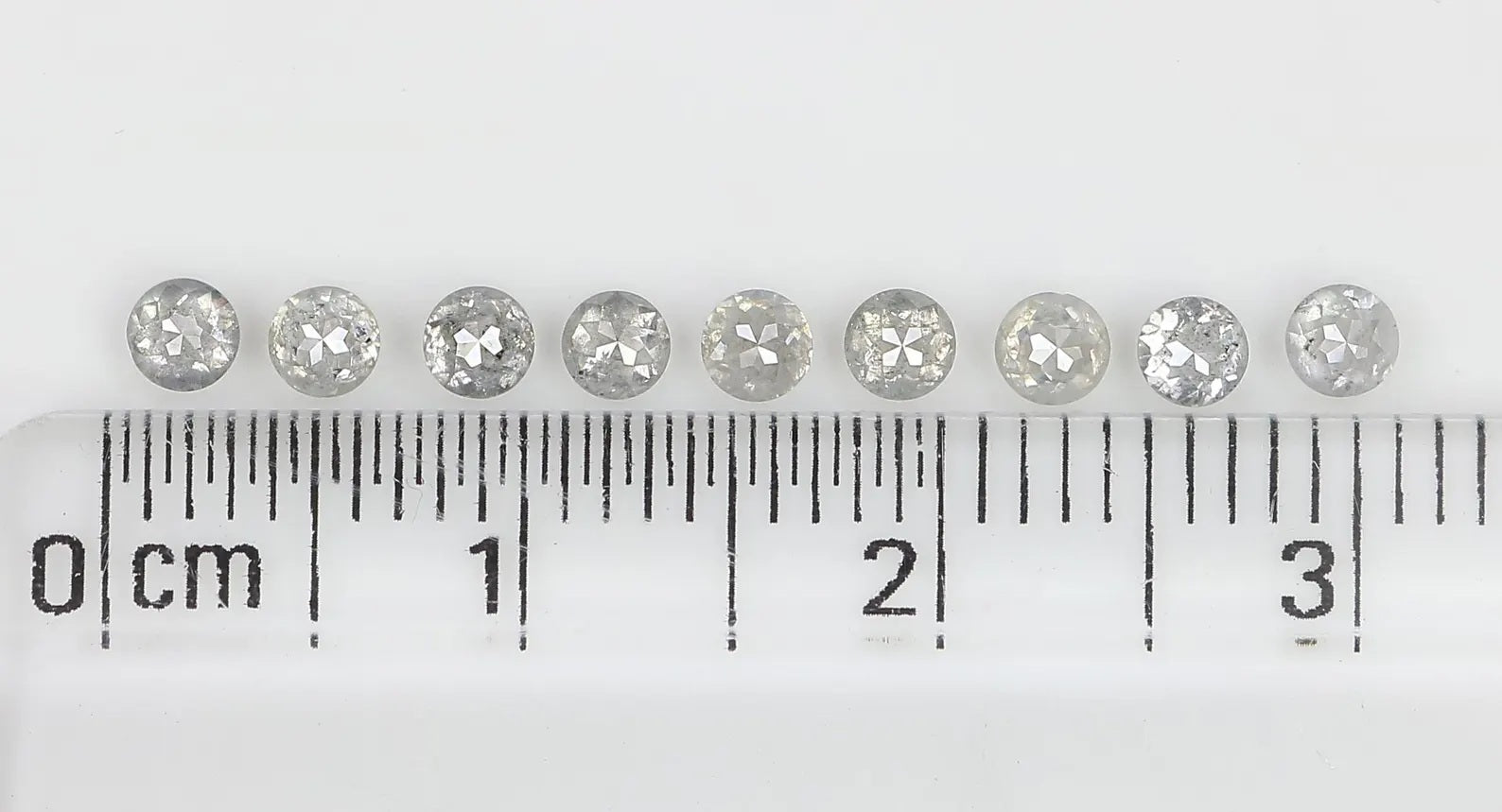 0.98 CT Natural Loose Round Shape Diamond Grey Color Round Diamond 2.70 MM Natural Loose Diamond Grey Color Round Rose Cut Diamond NQ2556