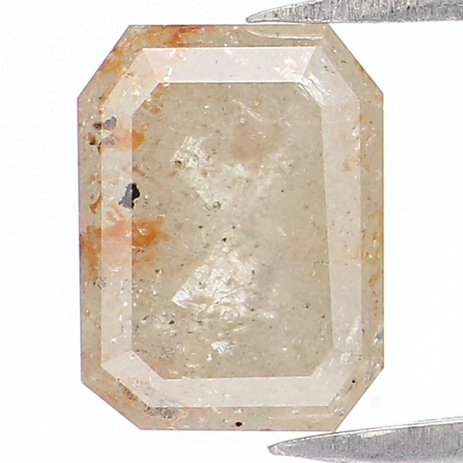 1.26 CT Natural Loose Emerald Shape Diamond Grey Color Emerald Cut Diamond 6.95 MM Natural Loose Grey Color Emerald Rose Cut Diamond NQ700