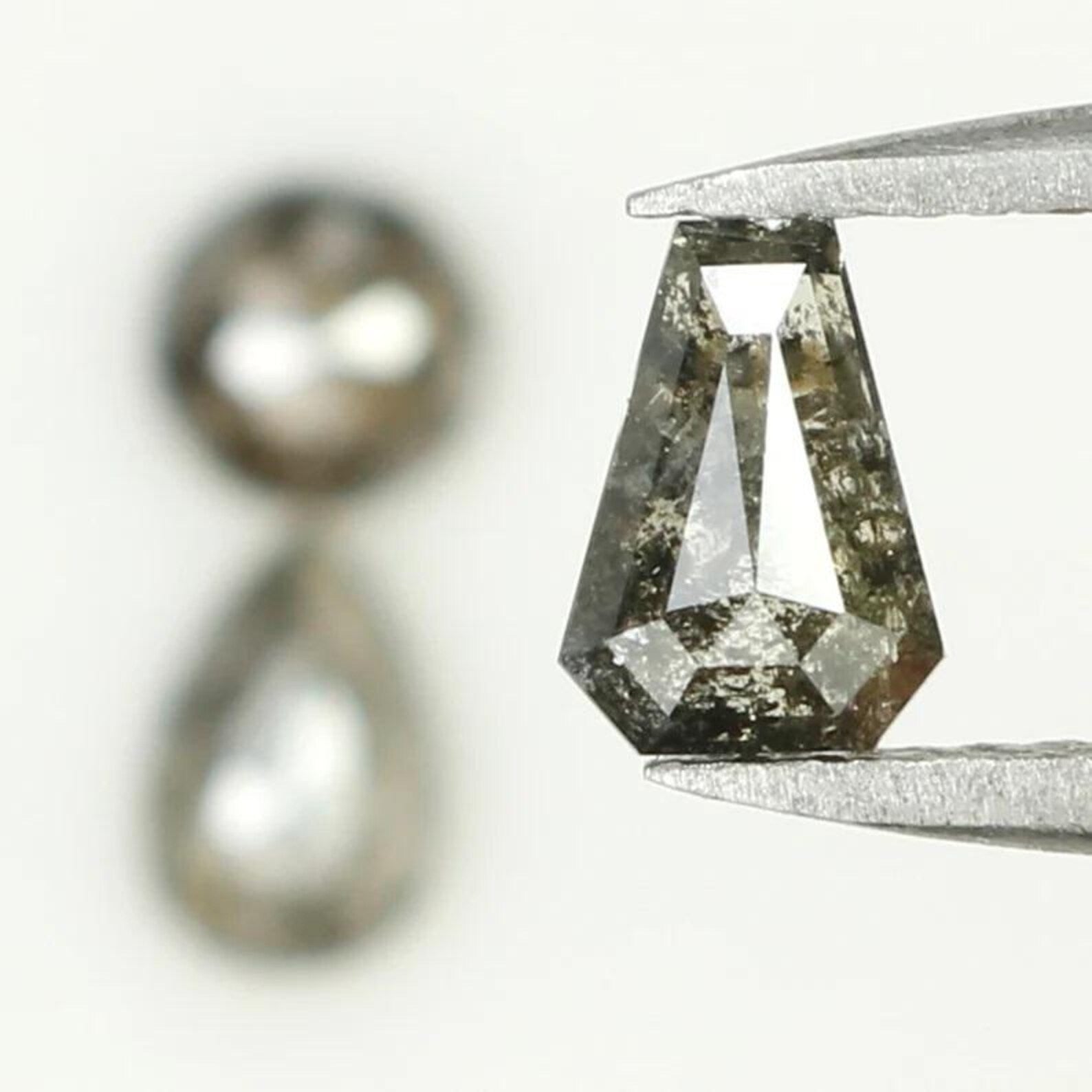 1.13 Ct Natural Loose Mix Shape Diamond Salt And Pepper Mix Shape Diamond 4.25 MM Natural Black Grey Color Mix Shape Rose Cut Diamond QN1250