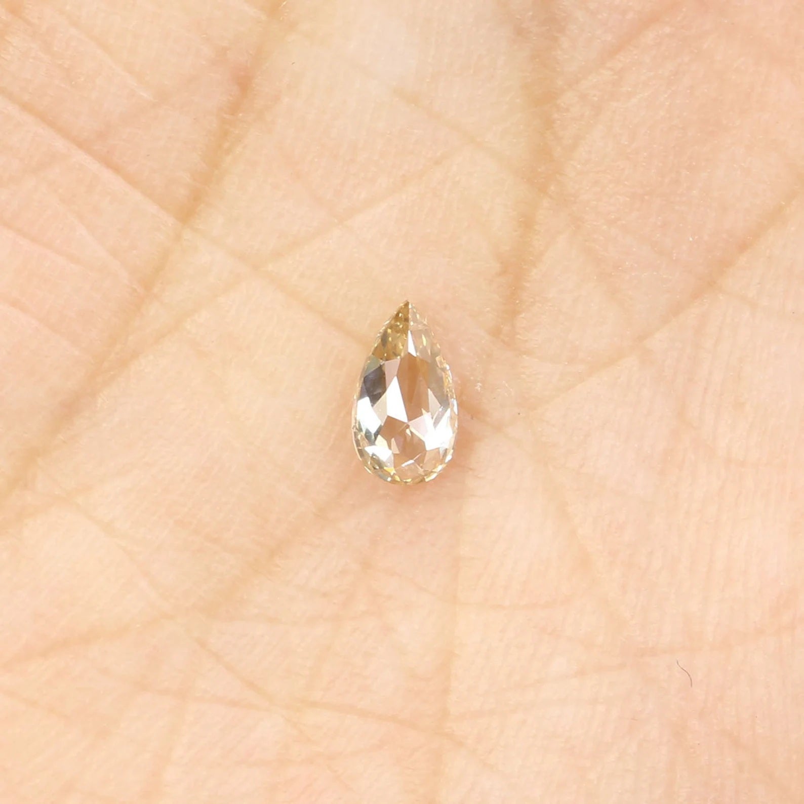 0.19 Ct Natural Loose Diamond, Yellow Pear Diamond, Rustic Diamond, Antique Diamond, Real Diamond, Grey Diamond, Fancy Shape Diamond N609