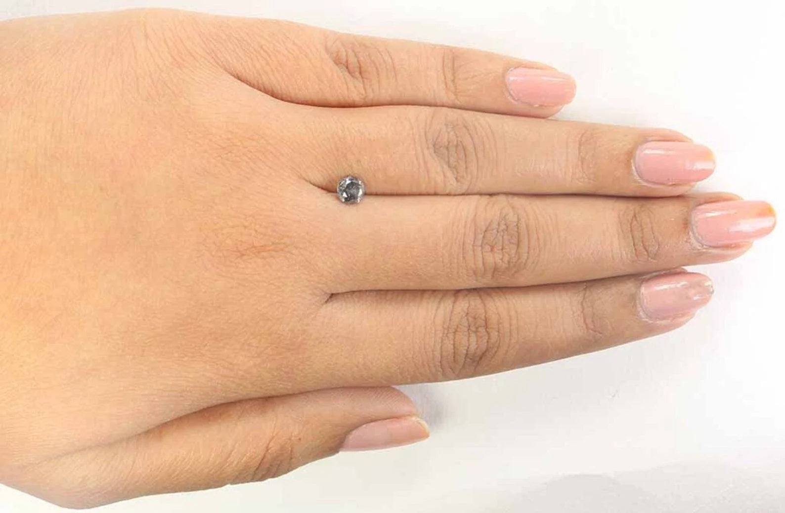 0.47 CT Natural Loose Round Shape Diamond Salt And Pepper Diamond 4.75 MM Natural Loose Black Grey Diamond Round Brilliant Cut Diamond NQ802