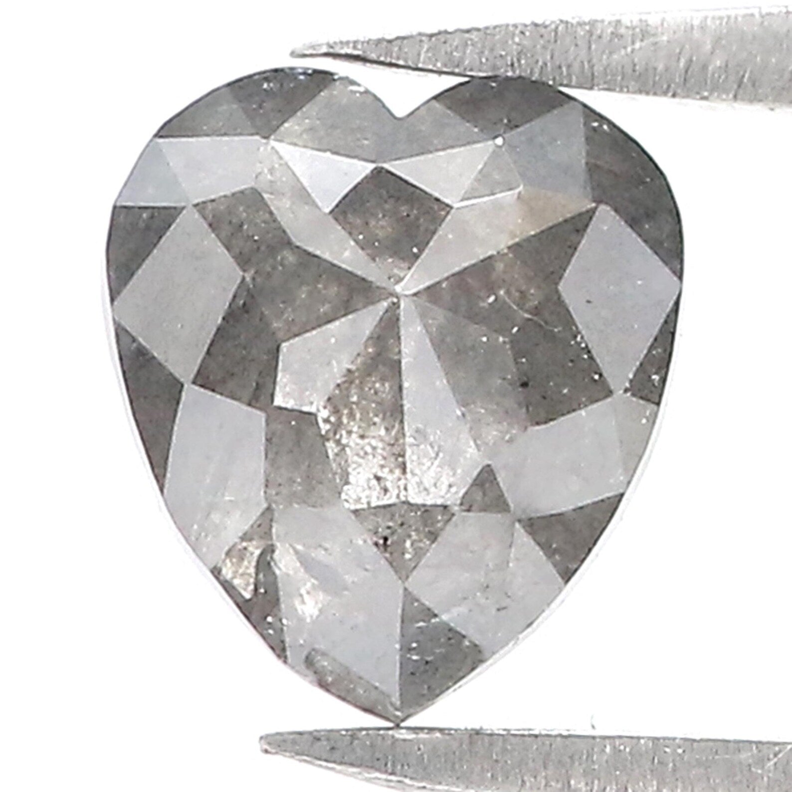 1.35 CT Natural Loose Heart Shape Diamond Grey Color Diamond Heart Cut Diamond 7.00 MM Natural Loose Diamond Heart Rose Cut Diamond QN9129