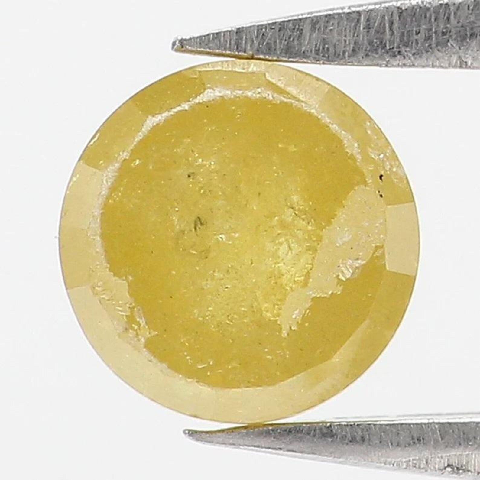 0.36 CT Natural Loose Round Shape Diamond Yellow Color Round Cut Diamond 5.40 MM Natural Loose Yellow Color Round Rose Cut Diamond NQ9619