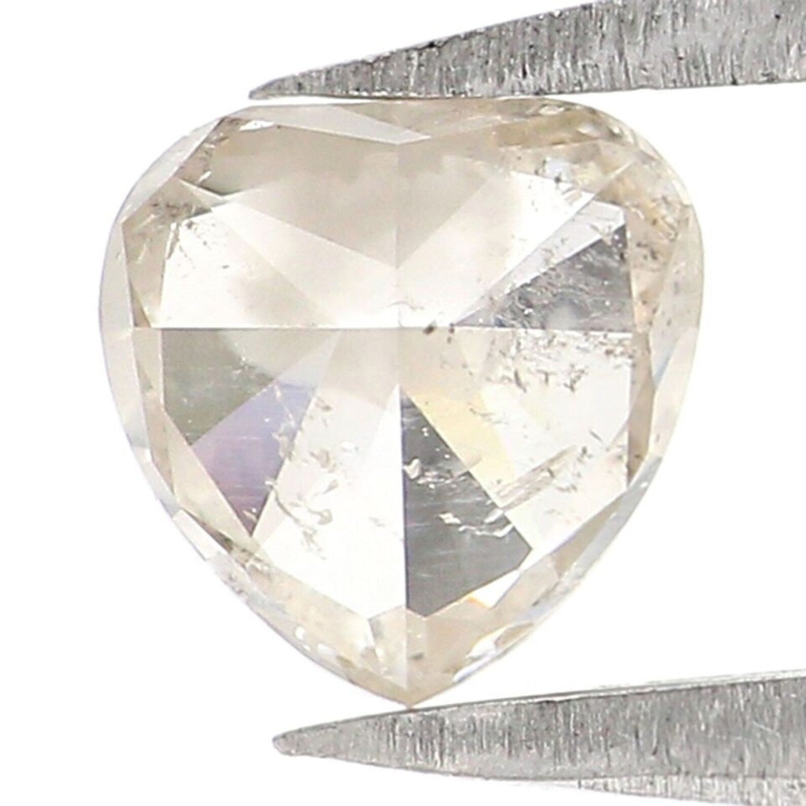 0.54 CT Natural Loose Heart Shape Diamond Yellow Gray Color Heart Diamond 5.20 MM Natural Loose Diamond Heart Brilliant Cut Diamond NQB7493