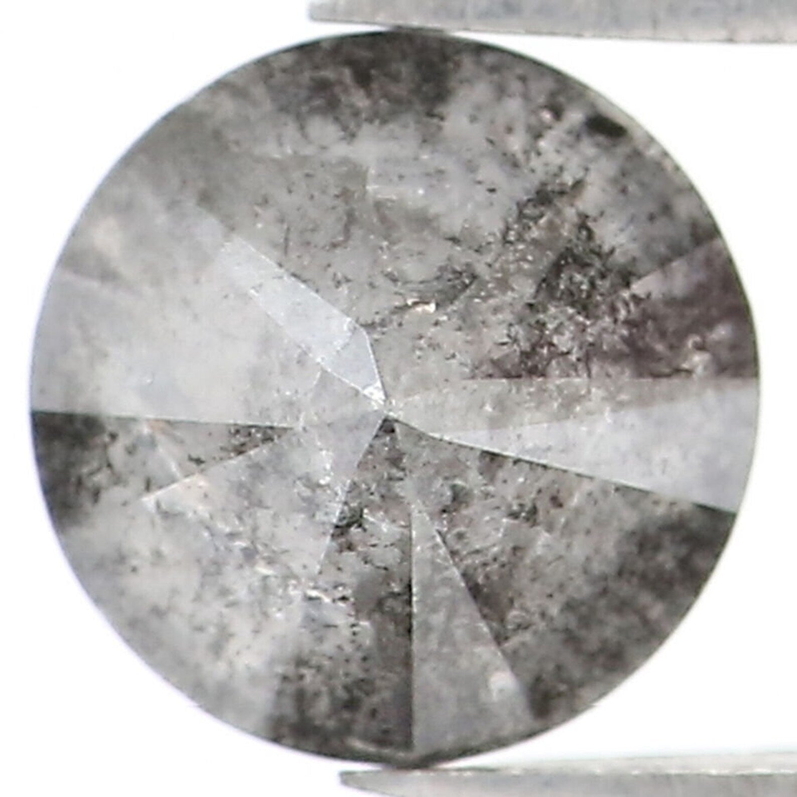 0.93 Ct Natural Loose Round Brilliant Cut Diamond Salt And Pepper Round Diamond 5.80 MM Natural Black Grey Color Round Shape Diamond NQ9357