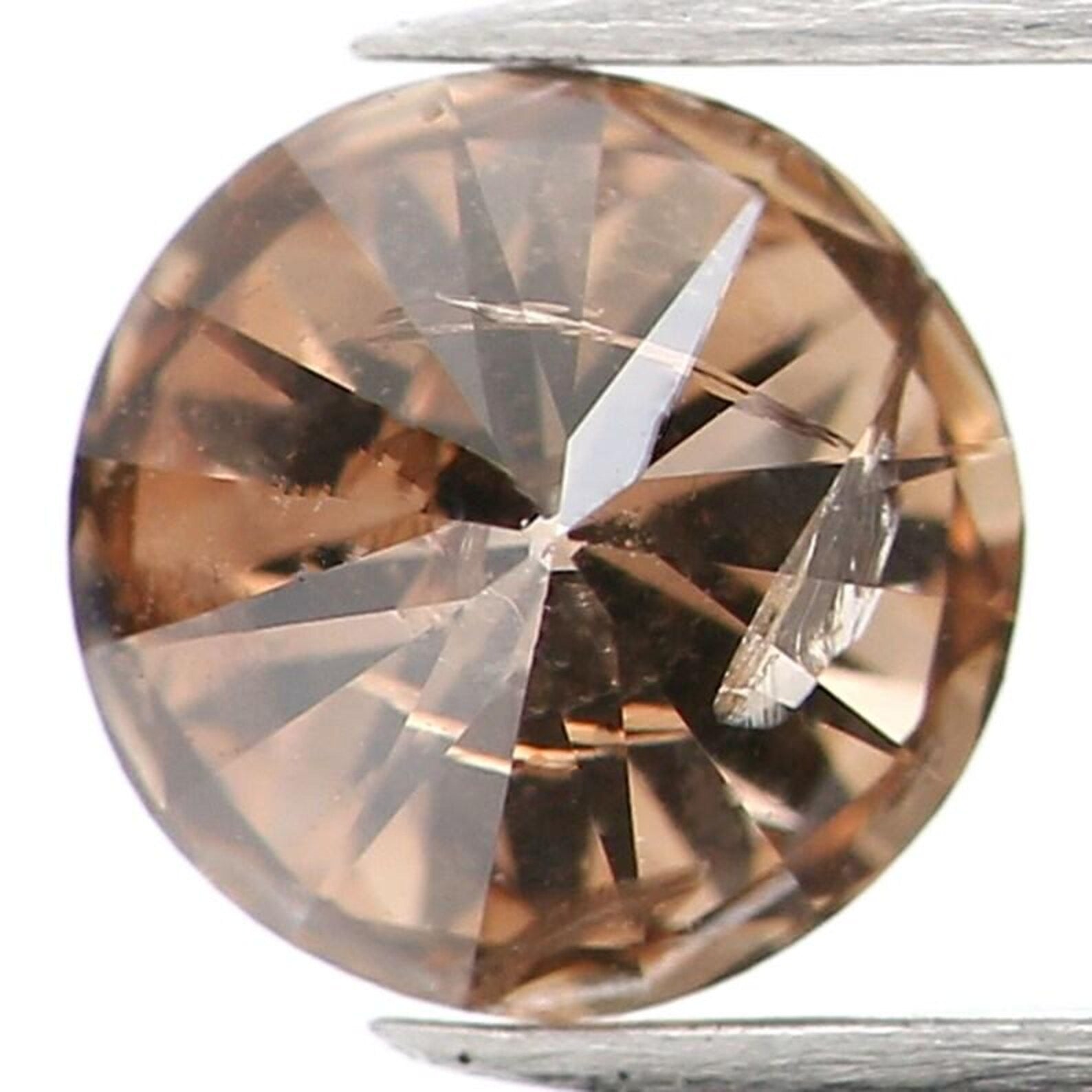 0.39 Ct Natural Loose Round Shape Diamond Brown Color Round Diamond 4.55 MM Natural Loose Brown Color Round Brilliant Cut Diamond NQ1220