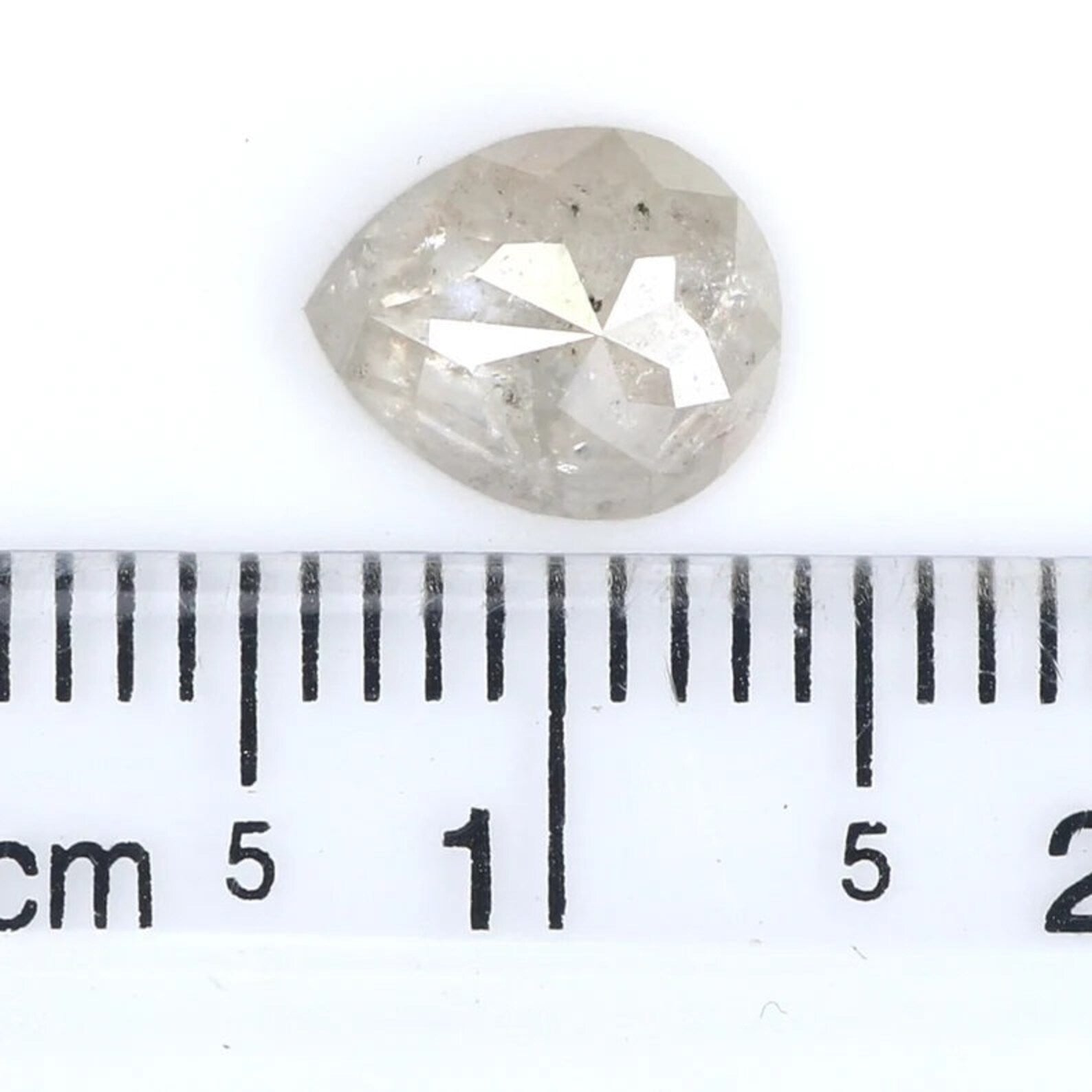 1.06 CT Natural Loose Pear Shape Diamond Grey Color Pear Cut Diamond 7.80 MM Natural Loose Diamond Grey Color Pear Rose Cut Diamond QN8862