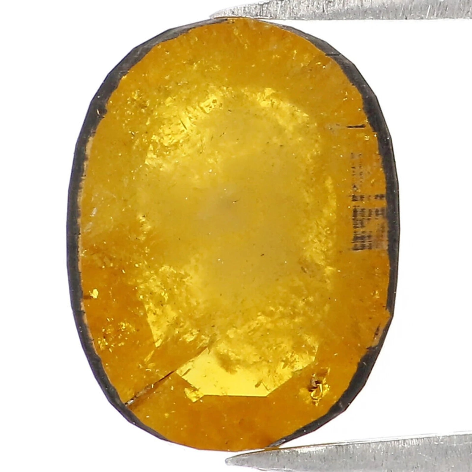 2.00 CT Natural Loose Oval Shape Diamond Yellow Coffee Color Oval Shape Diamond 9.50 MM Natural Loose Yellow Oval Rose Cut Diamond NQ7491