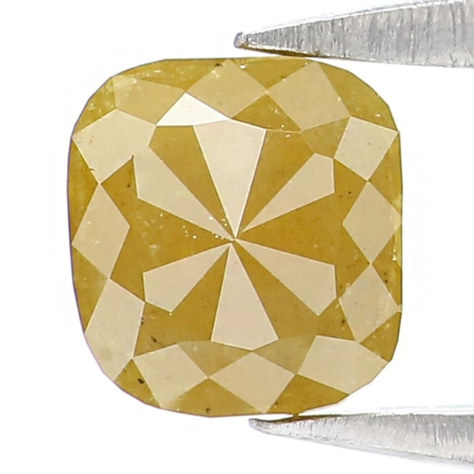 0.71 CT Natural Loose Cushion Shape Diamond Yellow Color Cushion Cut Diamond 5.05 MM Natural Loose Diamond Cushion Rose Cut Diamond NQ8064