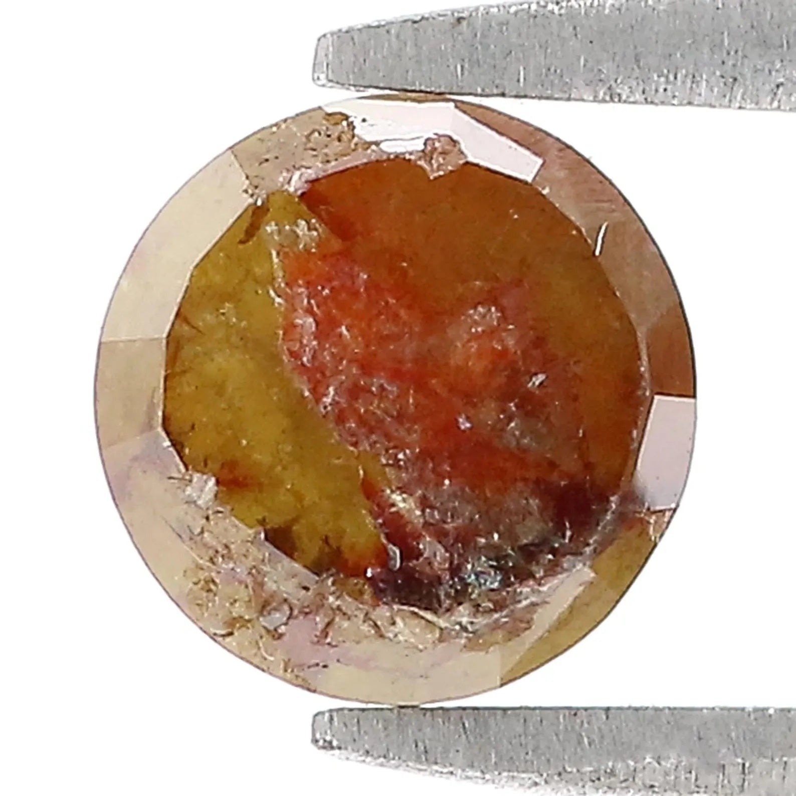 1.34 Ct Natural Loose Round Rose Cut Diamond Yellow Color Round Shape Diamond 6.10 MM Natural Loose Brown Color Round Rose Cut Diamond NQ173