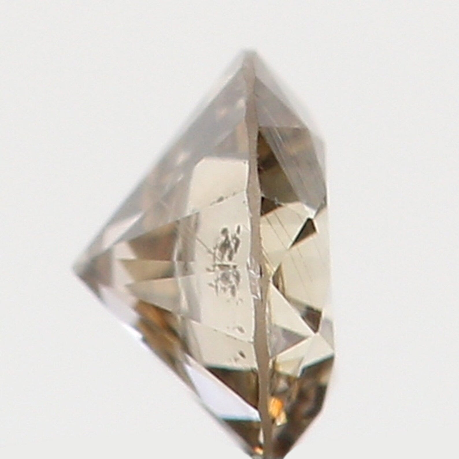 0.08 Ct Natural Loose Diamond Round Brown Color I2 Clarity 2.80 MM N7363