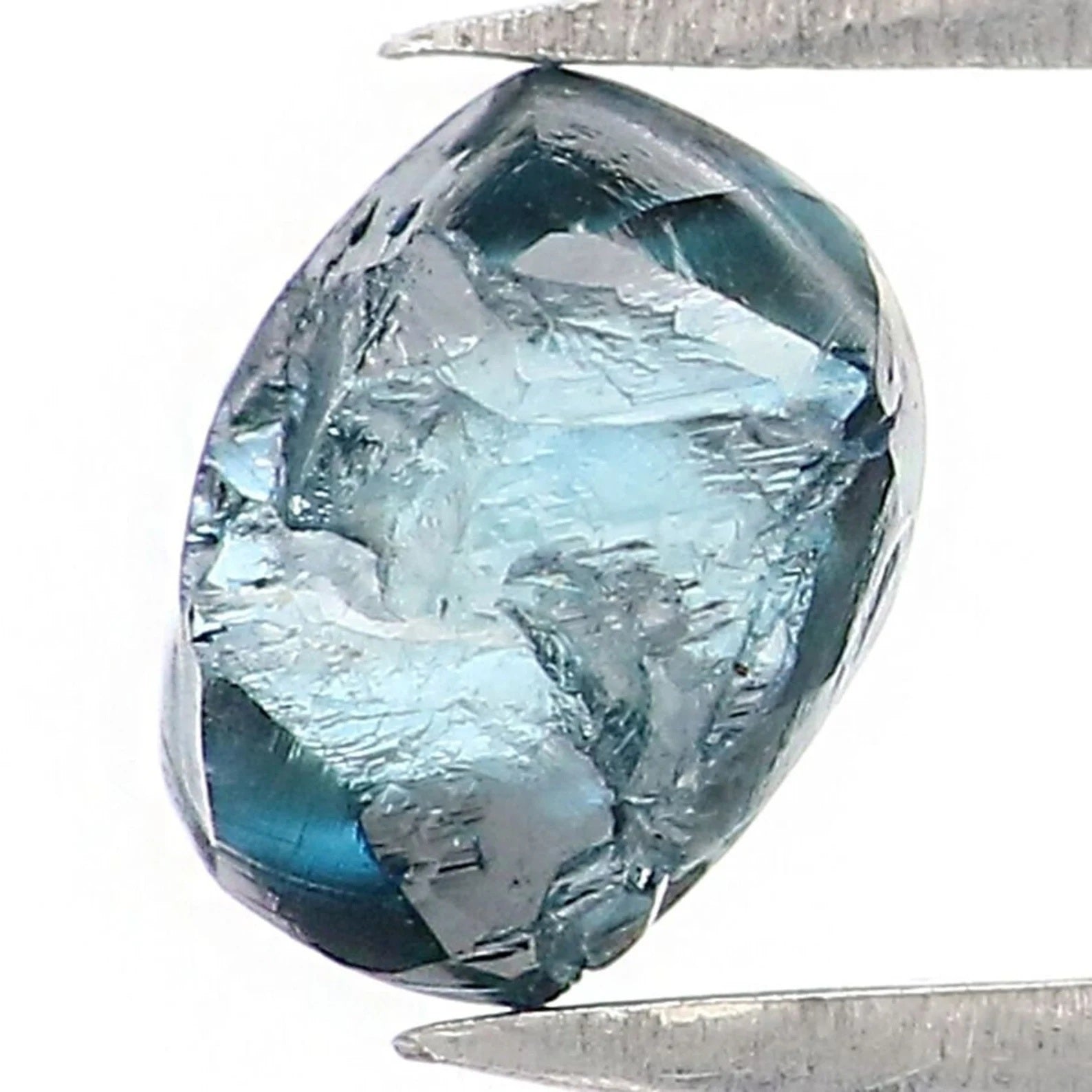 0.75 CT Natural Loose Rough Shape Diamond Blue Color Rough Cut Diamond 5.30 MM Natural Loose Diamond Blue Rough Irregular Cut Diamond NQ2051