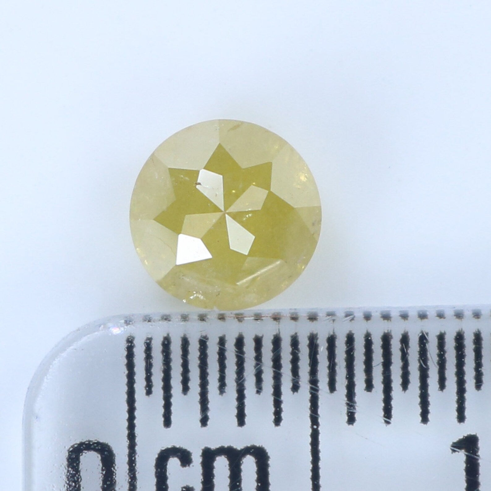 0.81 Ct Natural Loose Round Rose Cut Diamond Yellow Color Round Diamond 5.20 MM Natural Loose Diamond Yellow Round Rose Cut Diamond N347