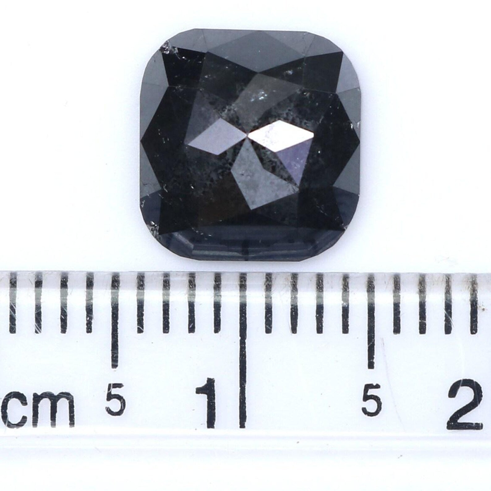 2.75 CT Natural Loose Cushion Shape Diamond Black Color Cushion Diamond 9.10 MM Natural Loose Black Color Cushion Rose Cut Diamond NQ9596