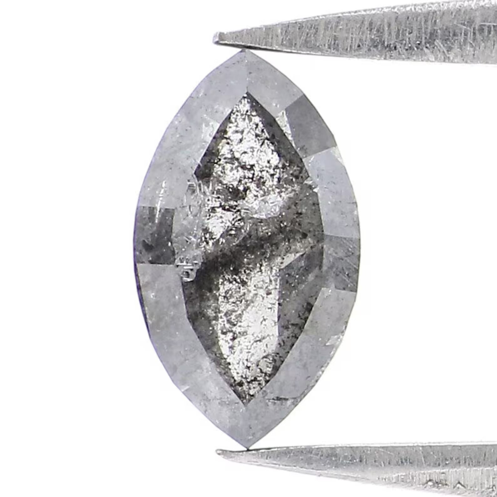 0.59 CT Natural Loose Marquise Shape Diamond Salt And Pepper Marquise Diamond 7.50 MM Black Grey Color Marquise Rose Cut Diamond NQ2434