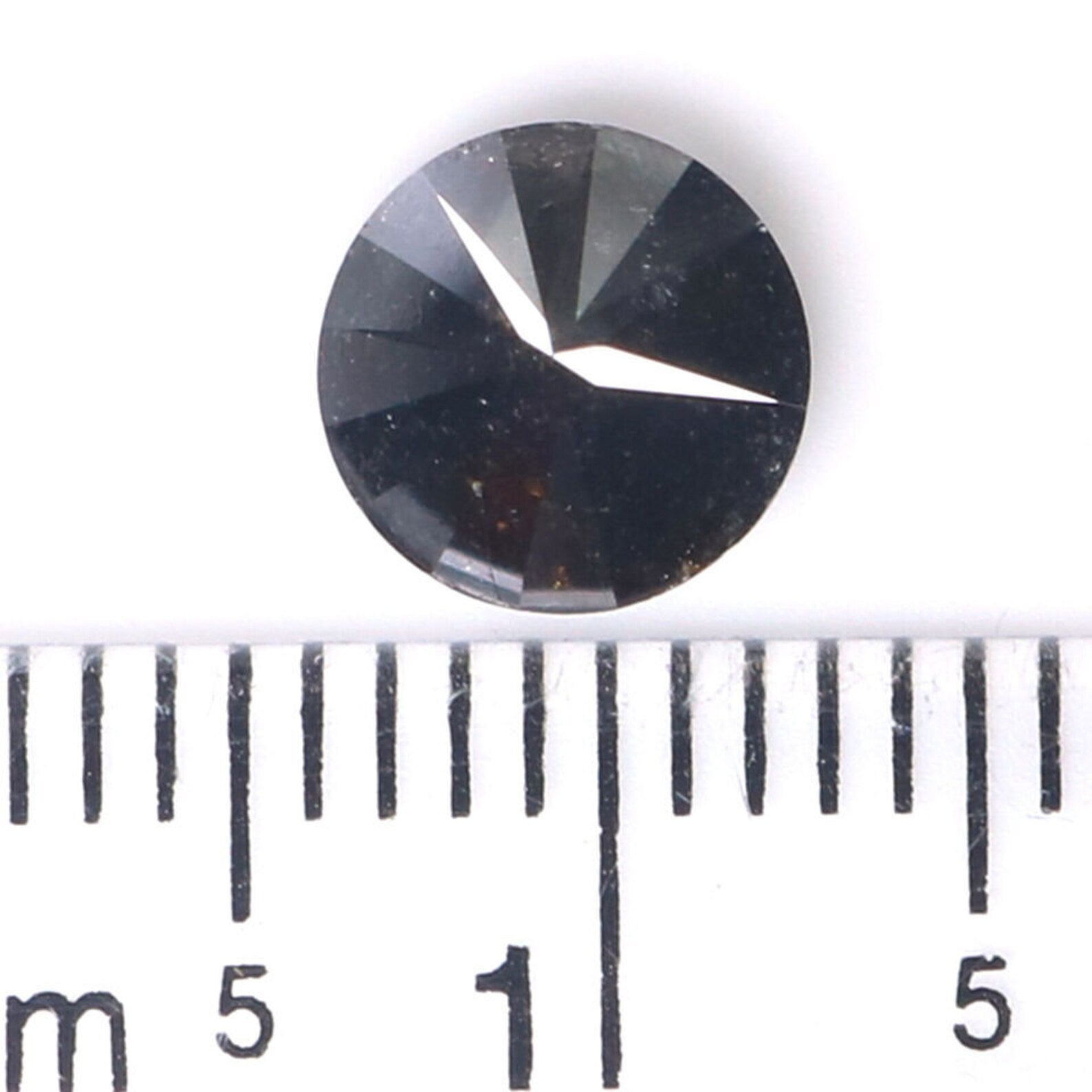 1.38 CT Natural Loose Round Shape Diamond Black Color Round Shape Diamond 6.70 MM Natural Loose Diamond Round Brilliant Cut Diamond NQ478