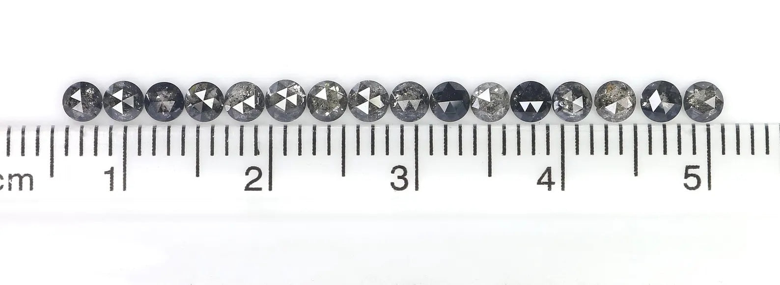 1.50 CT Natural Loose Rose Cut Diamond Salt And Pepper Diamond 2.70 MM Natural Loose Diamond Black Grey Color Round Rose Cut Diamond NQ1793