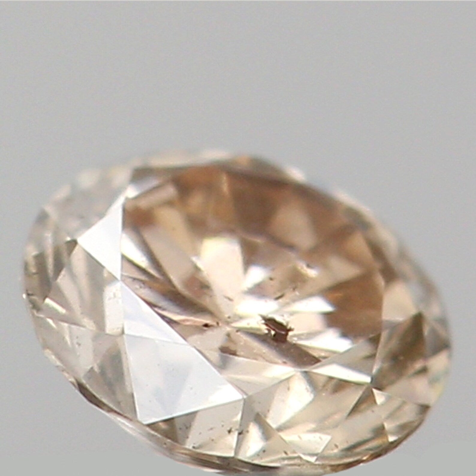 0.13 Ct Natural Loose Diamond Round Brown Color SI2 Clarity 3.20 MM N7293