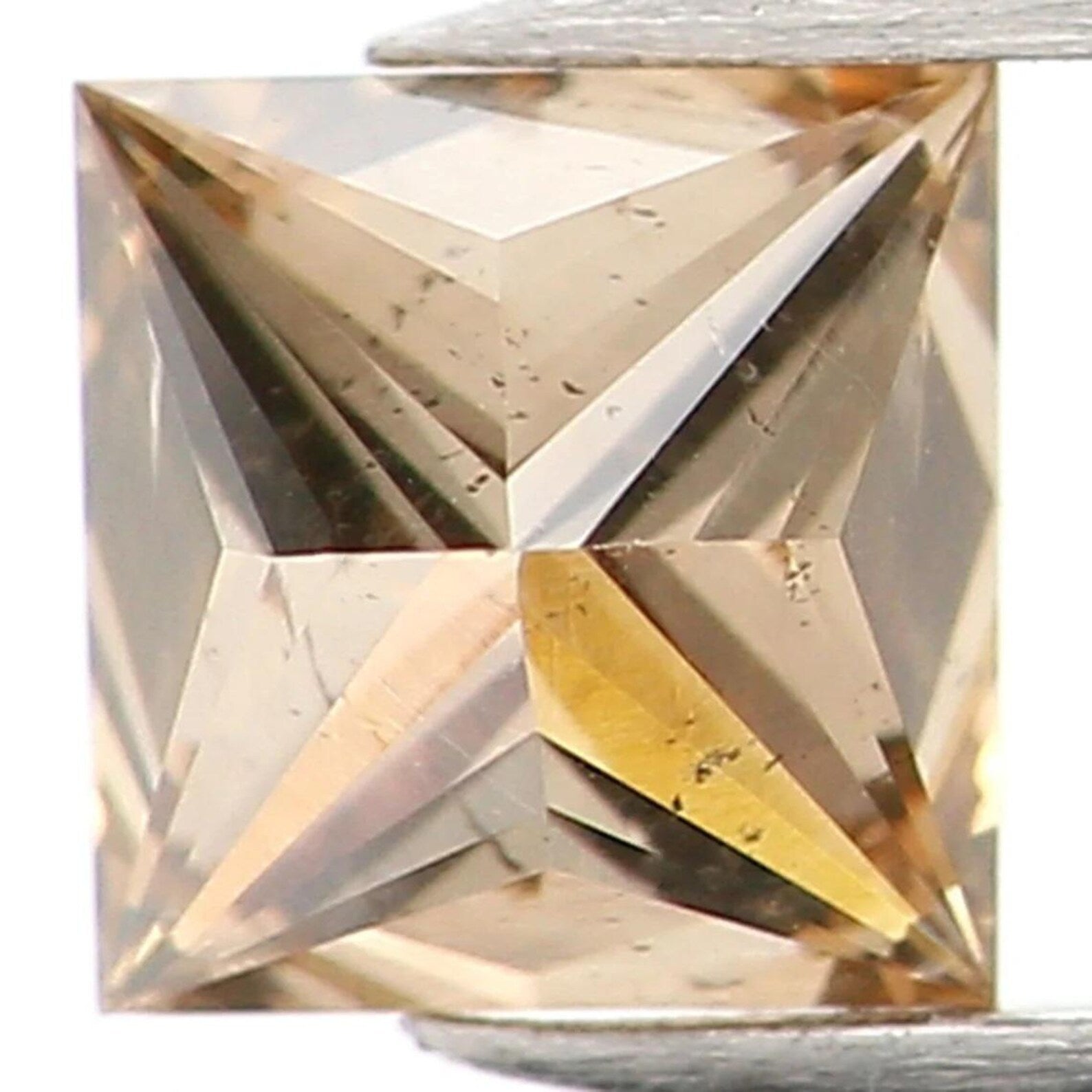 0.42 CT Natural Loose Princess Shape Diamond Brown Color Princess Diamond 3.80 MM Natural Brown Color Princess Brilliant Cut Diamond NQ1263