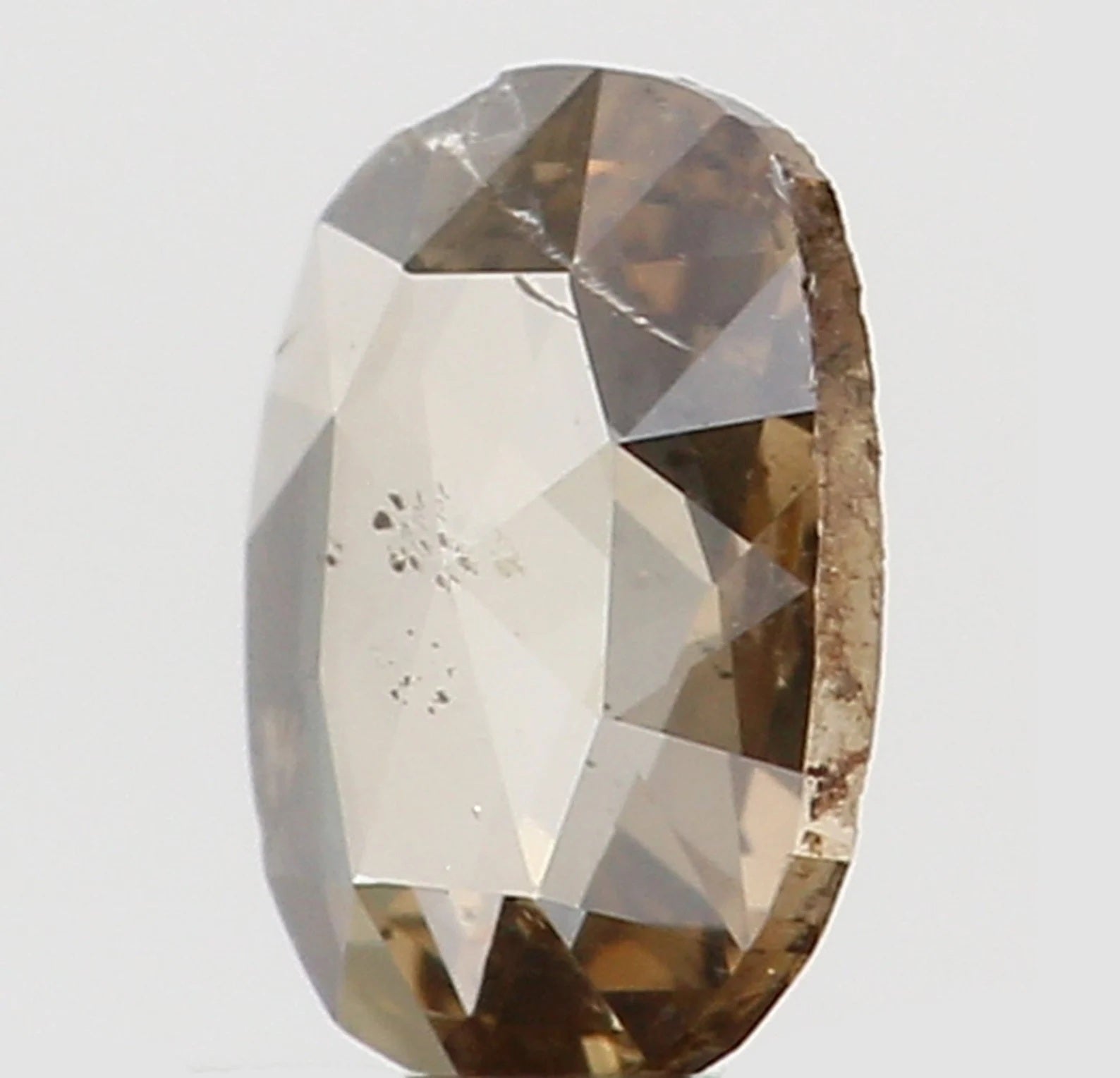 0.19 Ct Natural Loose Oval Shape Diamond Dark Brown Color Oval Cut Diamond 4.85 MM Natural Loose Diamond Oval Shape Rose Cut Diamond N7005