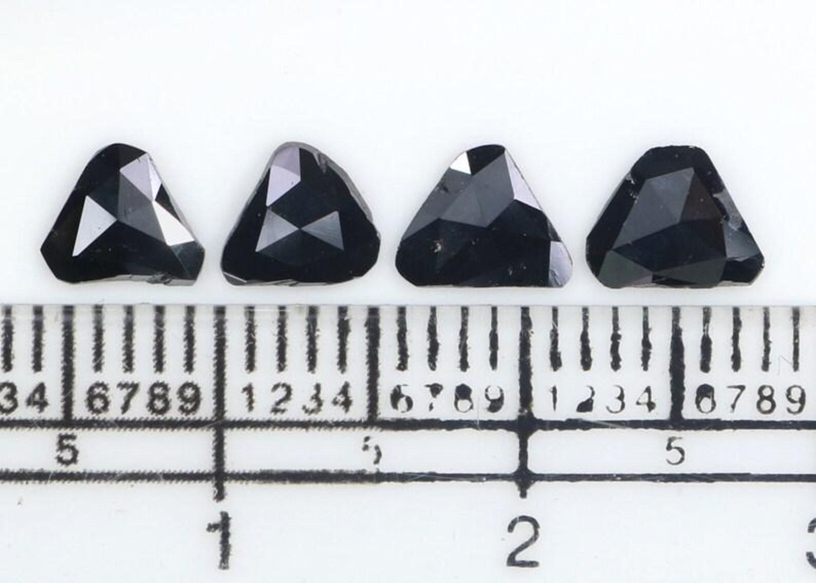 1.05 CT Natural Loose Slice Shape Diamond Black Color Irregular Cut Diamond 5.90 MM Natural Loose Black Color Slice Rose Cut Diamond NQ2251