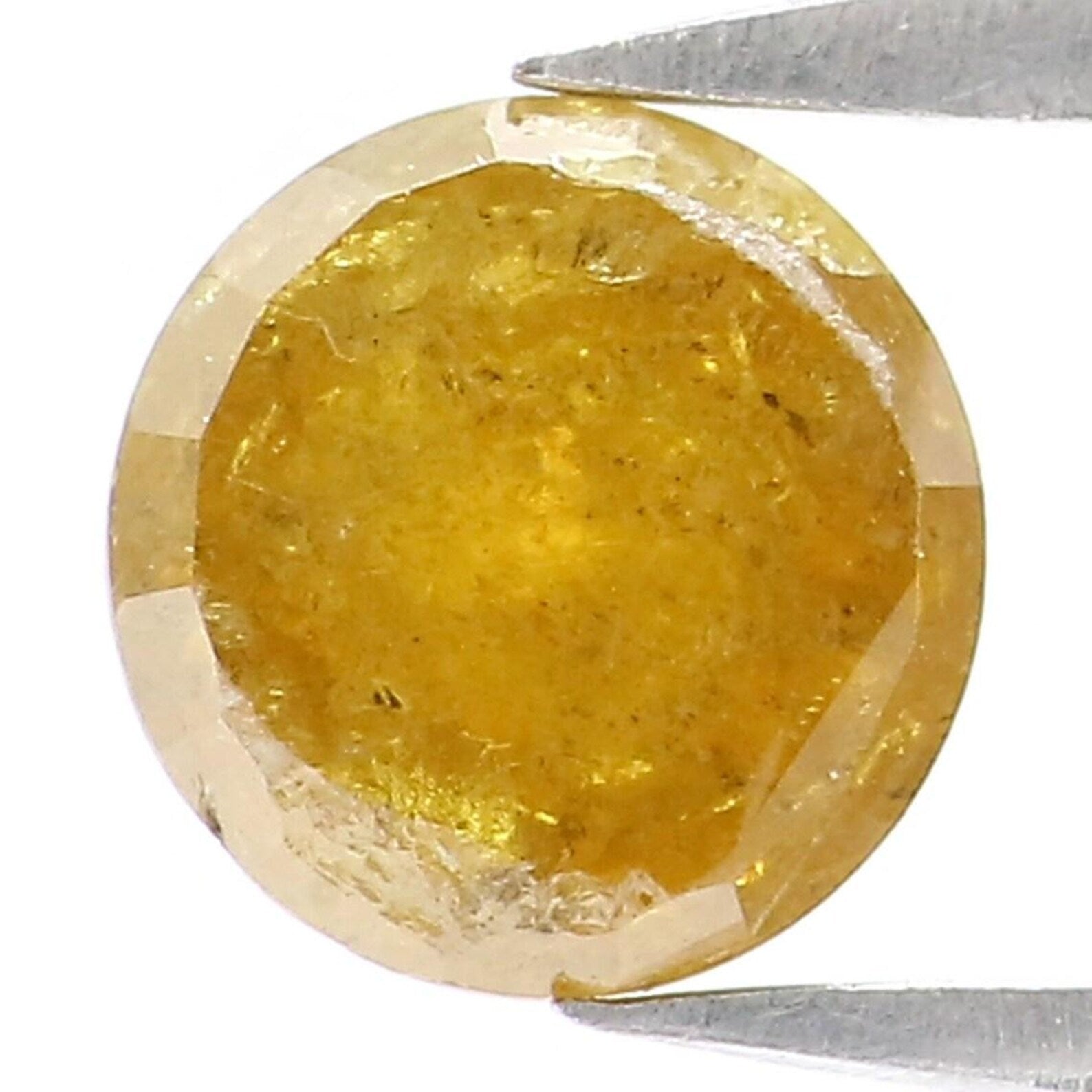 0.94 CT Natural Loose Round Shape Diamond Yellow Color Round Cut Diamond 5.50 MM Natural Loose Yellow Color Round Rose Cut Diamond NQ9643
