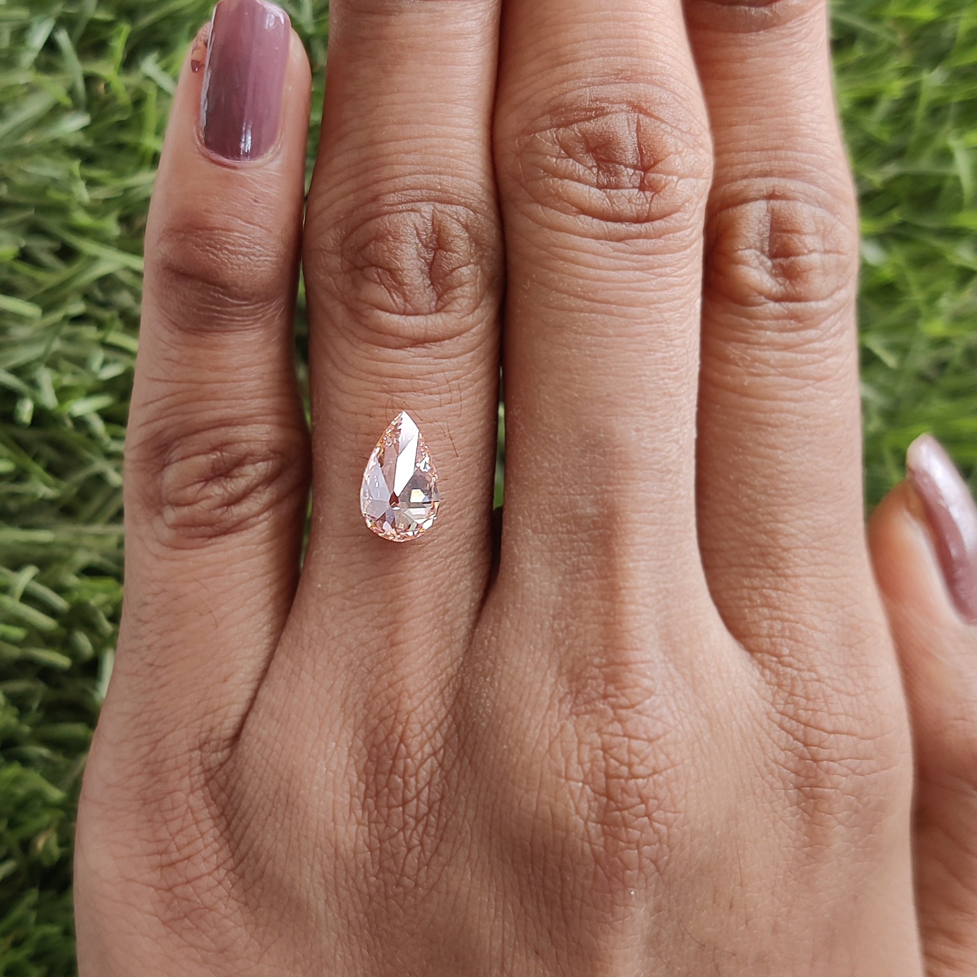 1.50 CT IGI Certified Pear Old European Cut Diamond Fancy Vivid Pink Color VS2 Clarity Lab Grown Diamond Lab Created Lab Diamond L3669