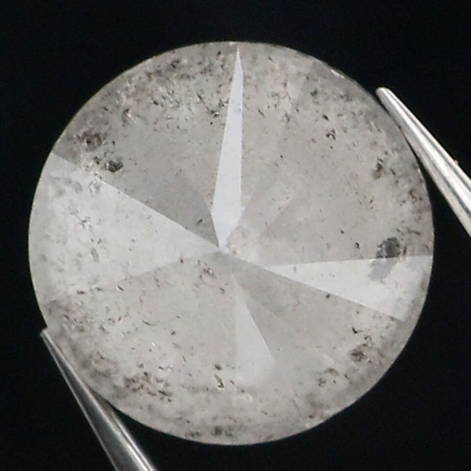 1.25 Ct Natural Loose Round Brilliant Cut Diamond Milky Grey Color Diamond 6.15 MM Natural Milky Grey Color Round Brilliant Diamond QN486